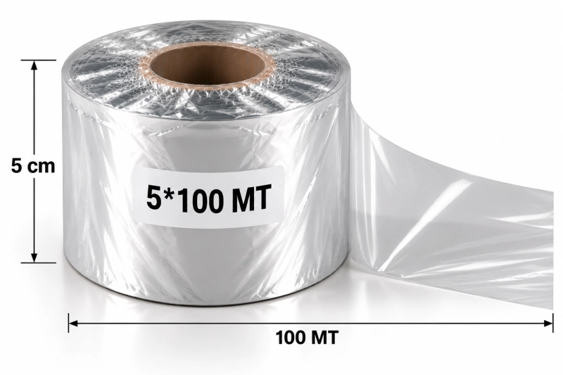 5x100 Mt Şeffaf Yan Dekor