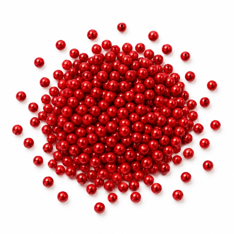 4 mm Kırmızı Dekoratif Boncuk Draje