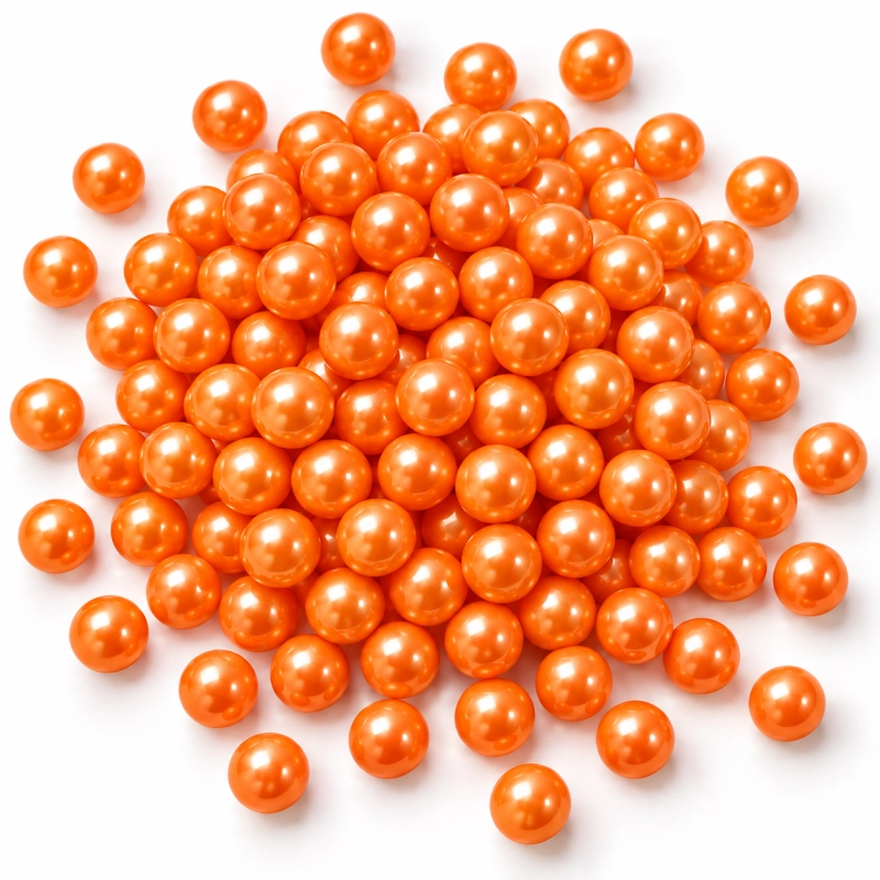 8 mm Turuncu Dekoratif Boncuk Draje