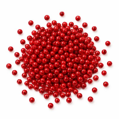4 mm Kırmızı Dekoratif Boncuk Draje