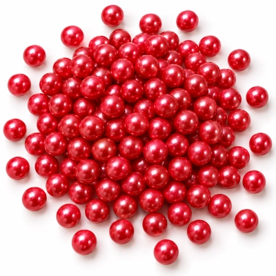 8 mm Kırmızı Dekoratif Boncuk Draje