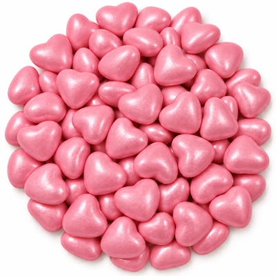 Pembe Dekoratif Kalp Draje